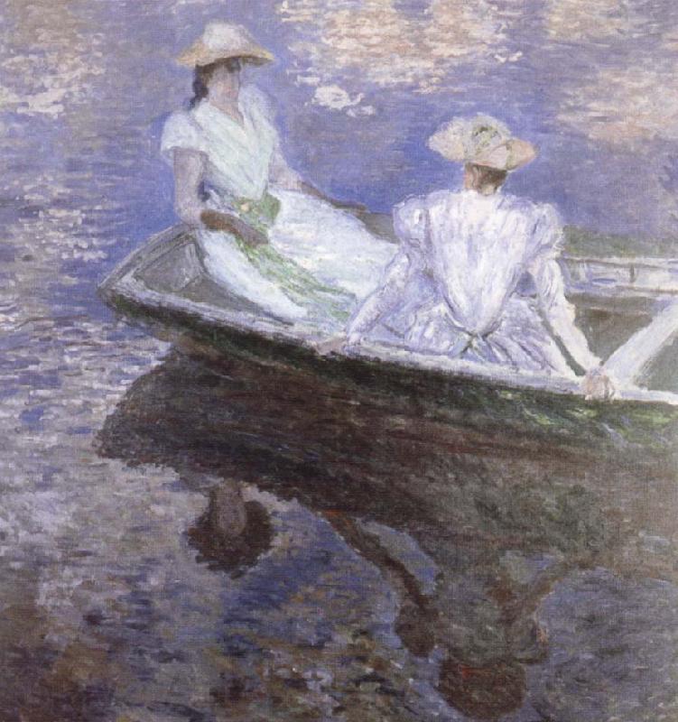 Claude Monet Young Girls in a boat Spain oil painting art